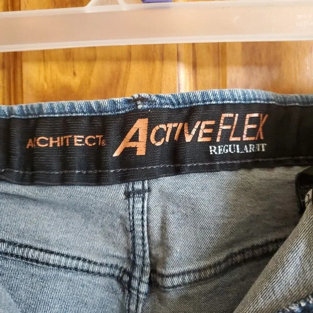 Architect 38x29 Regular Fit Jeans Mens Blue Active Flex Stretch Denim